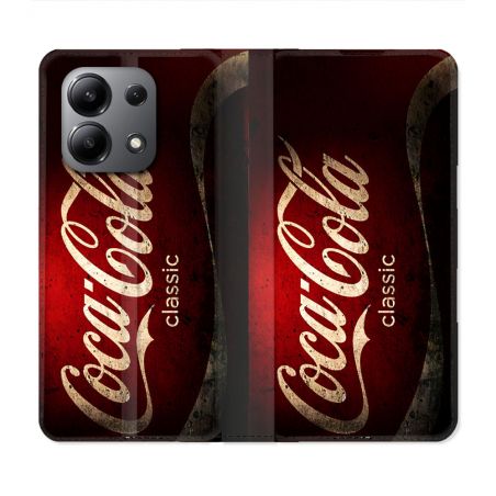 Housse Cuir Portefeuille Pour Xiaomi Redmi Note 13 4G Coca Cola Classique