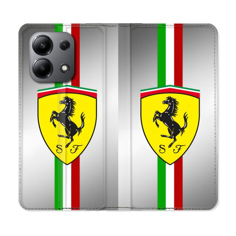 Housse Cuir Portefeuille Pour Xiaomi Redmi Note 13 4G Ferrari Ligne
