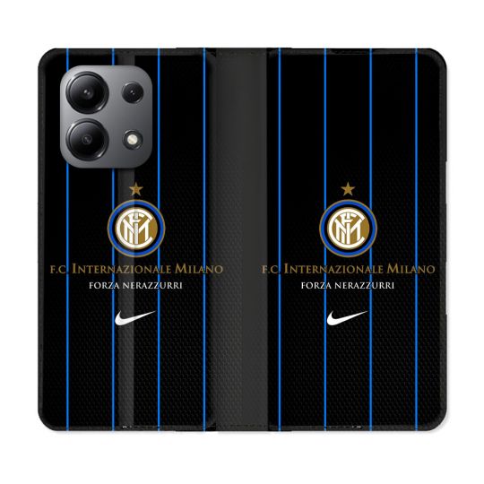 Housse Cuir Portefeuille Pour Xiaomi Redmi Note 13 4G Foot Inter Milan