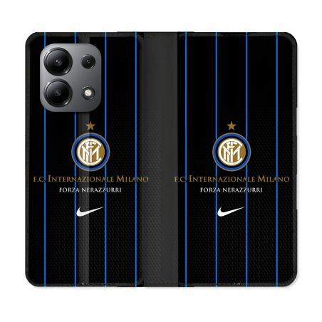 Housse Cuir Portefeuille Pour Xiaomi Redmi Note 13 4G Foot Inter Milan