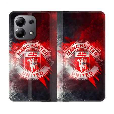 Housse Cuir Portefeuille Pour Xiaomi Redmi Note 13 4G Foot Manchetser United