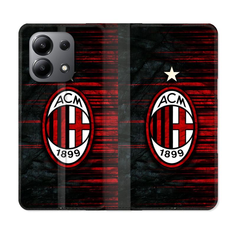 Housse Cuir Portefeuille Pour Xiaomi Redmi Note 13 4G Foot Milan AC