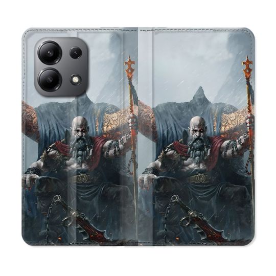 Housse Cuir Portefeuille Pour Xiaomi Redmi Note 13 4G Gof Of War