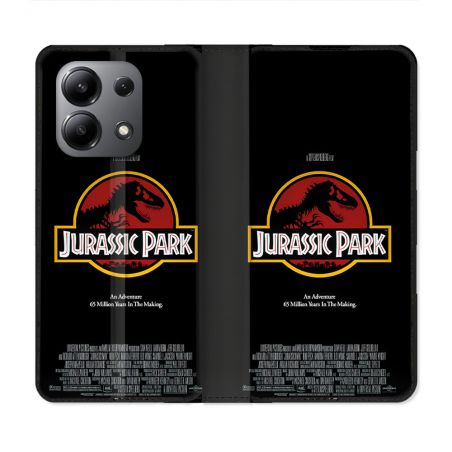 Housse Cuir Portefeuille Pour Xiaomi Redmi Note 13 4G Jurassik Park Affiche