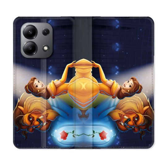 Housse Cuir Portefeuille Pour Xiaomi Redmi Note 13 4G La Belle et La Bête