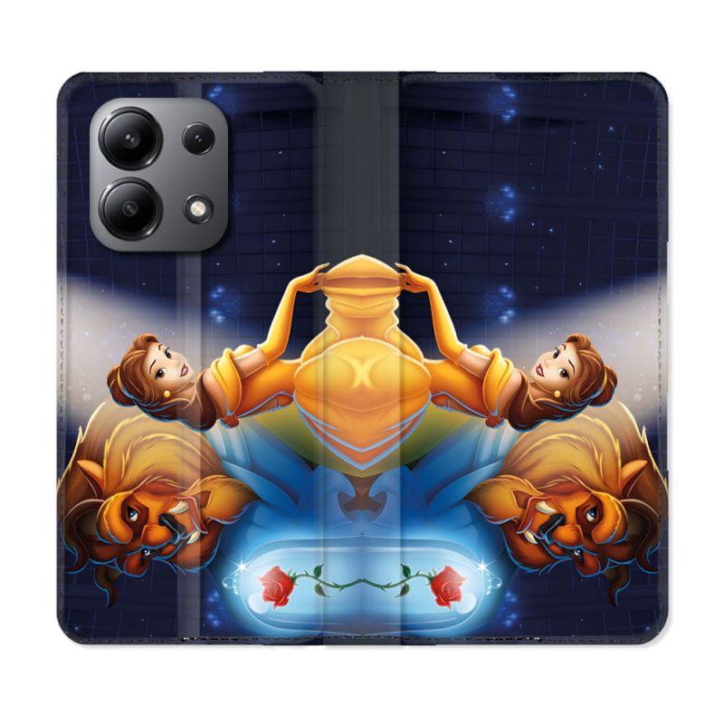 Housse Cuir Portefeuille Pour Xiaomi Redmi Note 13 4G La Belle et La Bête