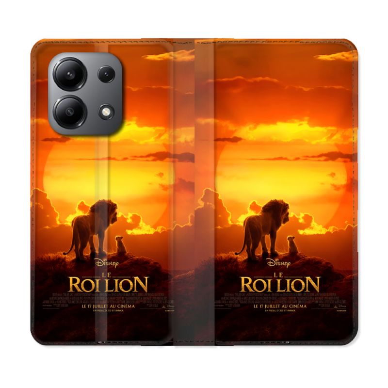Housse Cuir Portefeuille Pour Xiaomi Redmi Note 13 4G Le Roi Lion Affiche