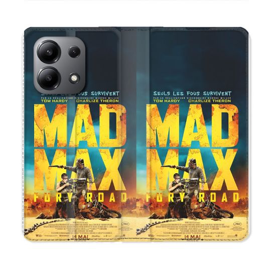 Housse Cuir Portefeuille Pour Xiaomi Redmi Note 13 4G Mad Max Affiche