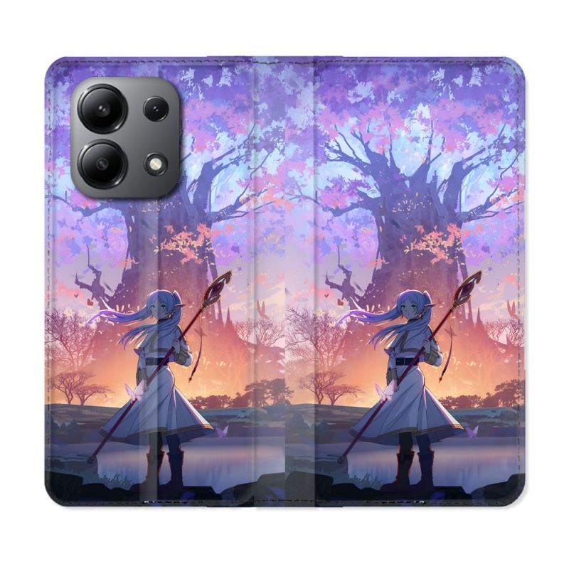 Housse Cuir Portefeuille Pour Xiaomi Redmi Note 13 4G Manga Frieren