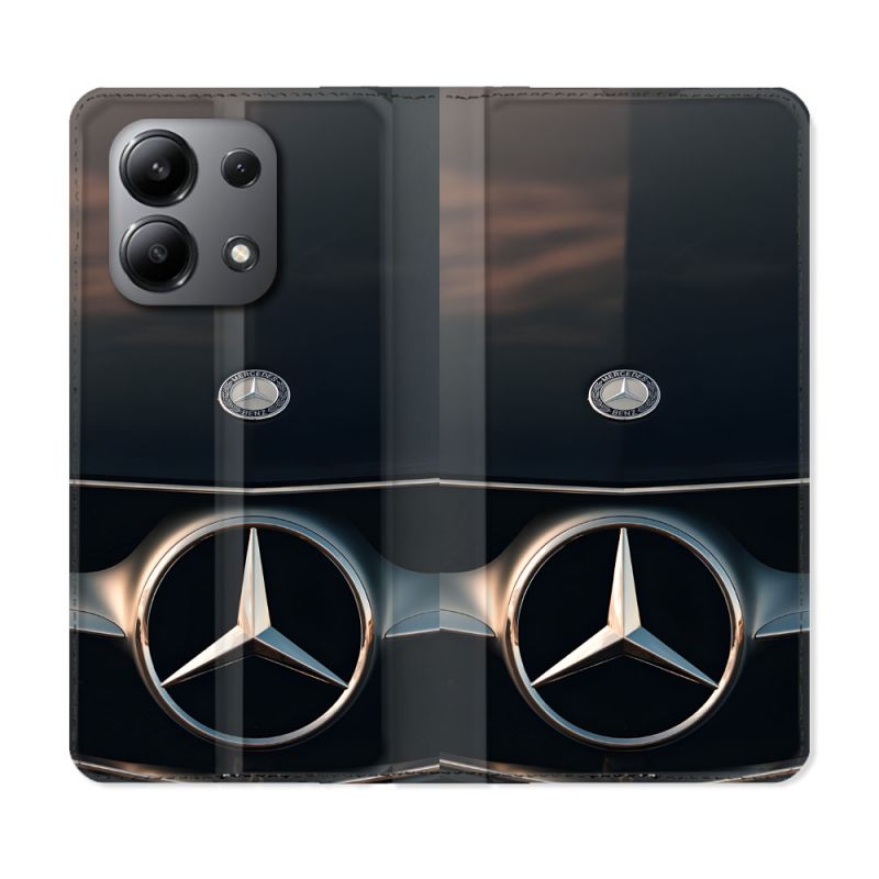 Housse Cuir Portefeuille Pour Xiaomi Redmi Note 13 4G Mercedes Calendre