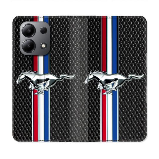 Housse Cuir Portefeuille Pour Xiaomi Redmi Note 13 4G Mustang
