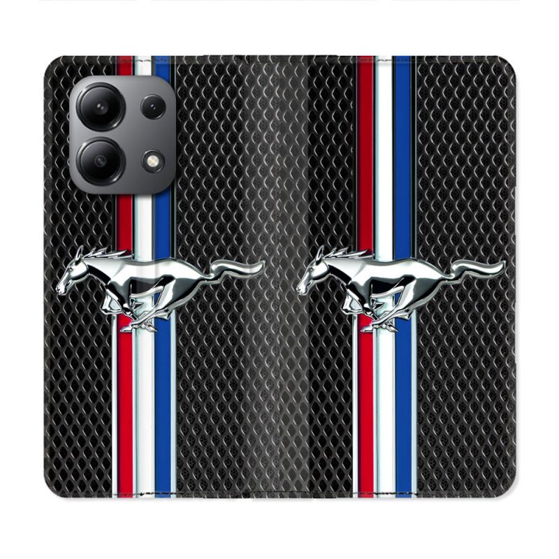 Housse Cuir Portefeuille Pour Xiaomi Redmi Note 13 4G Mustang