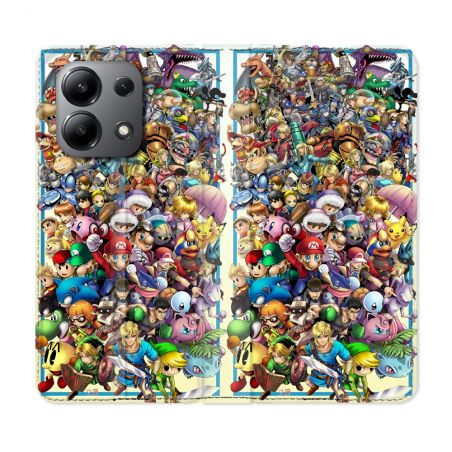 Housse Cuir Portefeuille Pour Xiaomi Redmi Note 13 4G Nintendo
