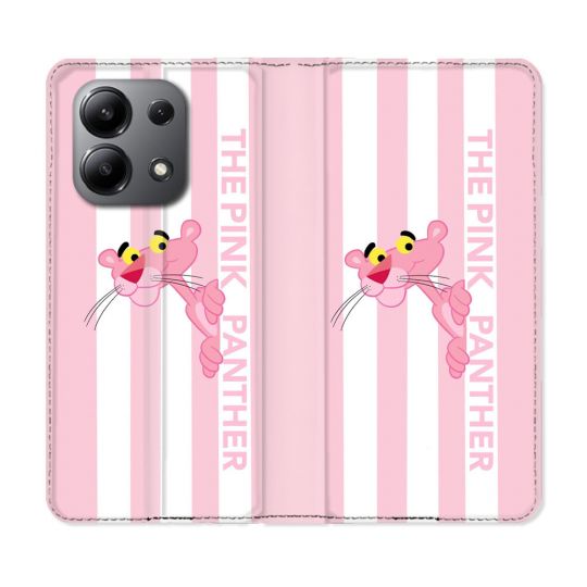 Housse Cuir Portefeuille Pour Xiaomi Redmi Note 13 4G Panthere Rose