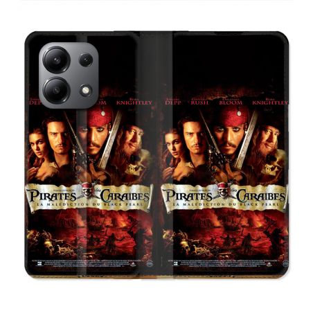 Housse Cuir Portefeuille Pour Xiaomi Redmi Note 13 4G Pirate Des Caraibes