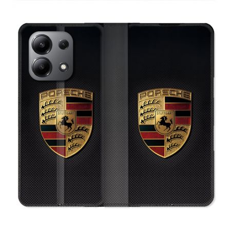 Housse Cuir Portefeuille Pour Xiaomi Redmi Note 13 4G Porsche Carbone