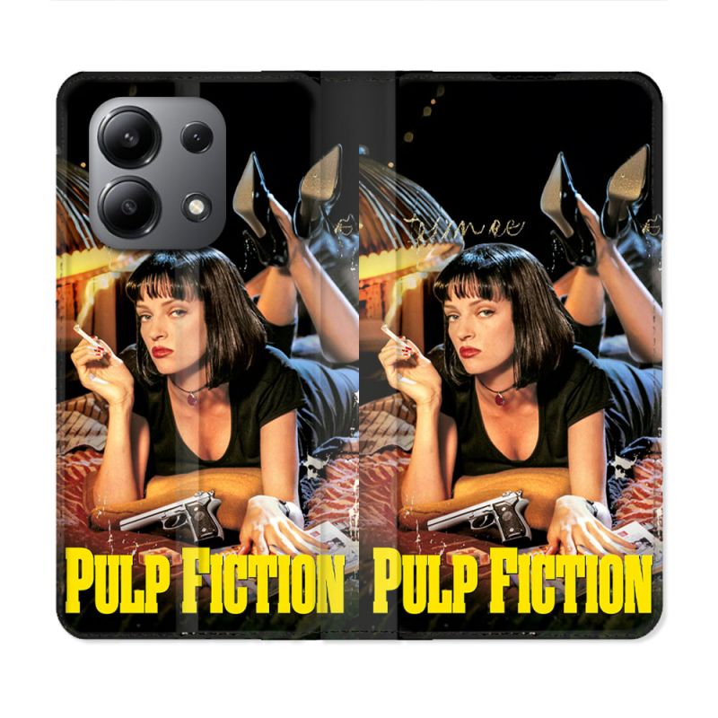 Housse Cuir Portefeuille Pour Xiaomi Redmi Note 13 4G Pulp Fiction Affiche