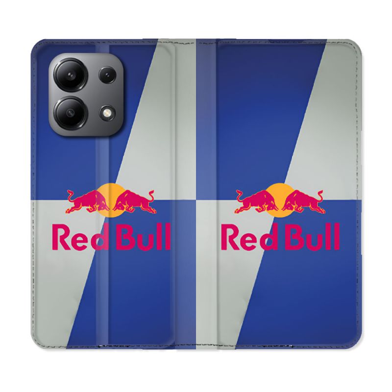 Housse Cuir Portefeuille Pour Xiaomi Redmi Note 13 4G Red Bull Classique