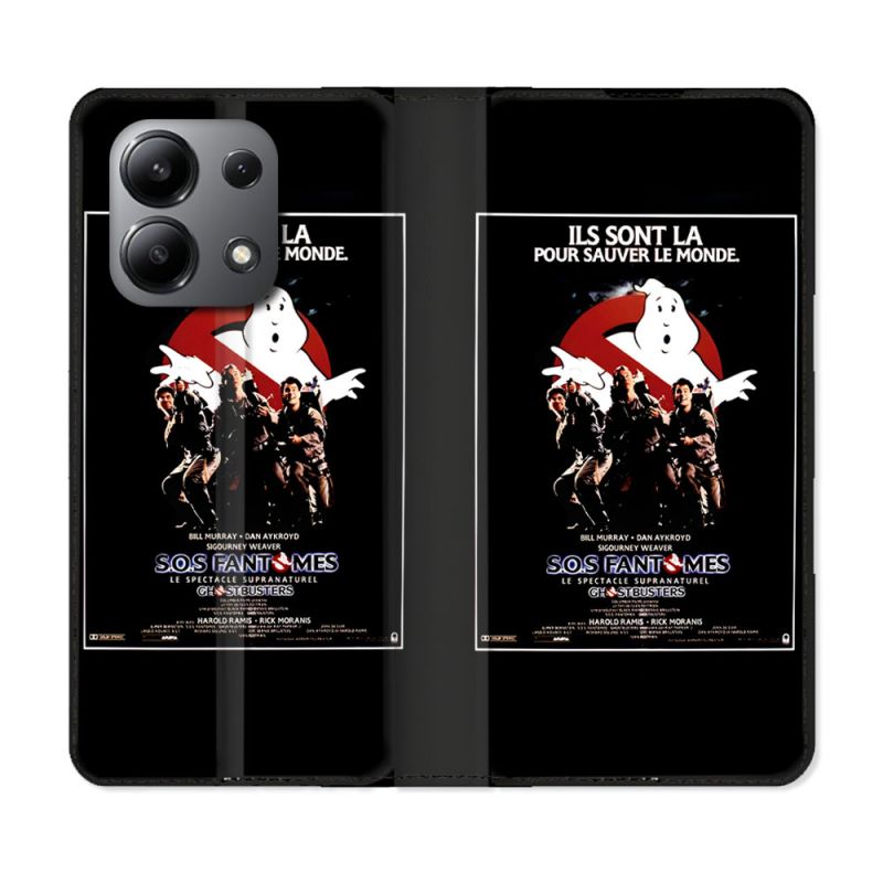 Housse Cuir Portefeuille Pour Xiaomi Redmi Note 13 4G SOS Fantome Affiche