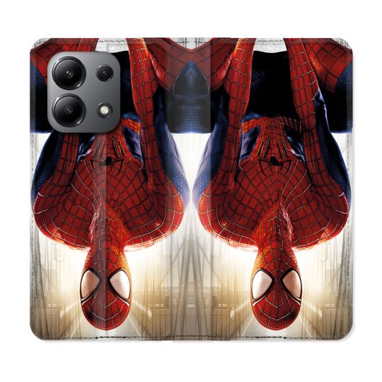Housse Cuir Portefeuille Pour Xiaomi Redmi Note 13 4G Spiderman Invers