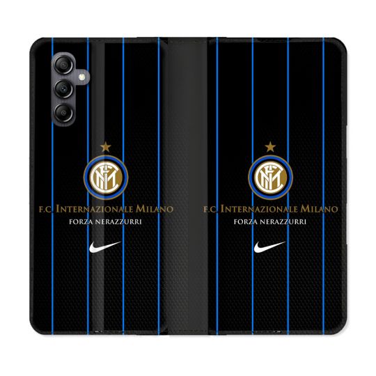 Housse Cuir Portefeuille Pour Samsung Galaxy A15 4G / 5G Foot Inter Milan