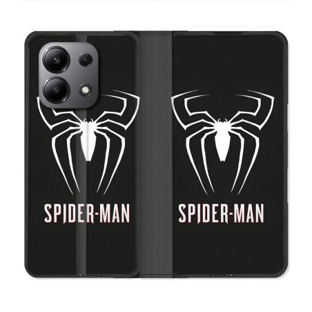 Housse Cuir Portefeuille Pour Xiaomi Redmi Note 13 4G Spiderman Logo