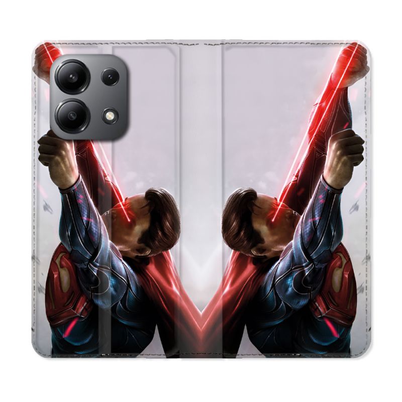 Housse Cuir Portefeuille Pour Xiaomi Redmi Note 13 4G Superman Laser