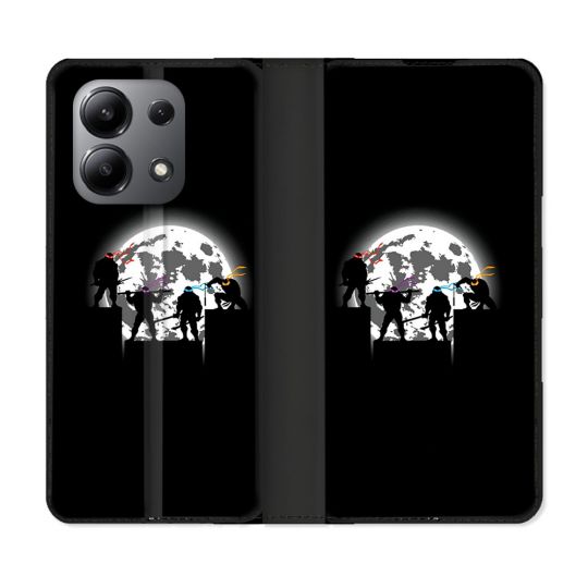 Housse Cuir Portefeuille Pour Xiaomi Redmi Note 13 4G Tortue Ninja Ombre