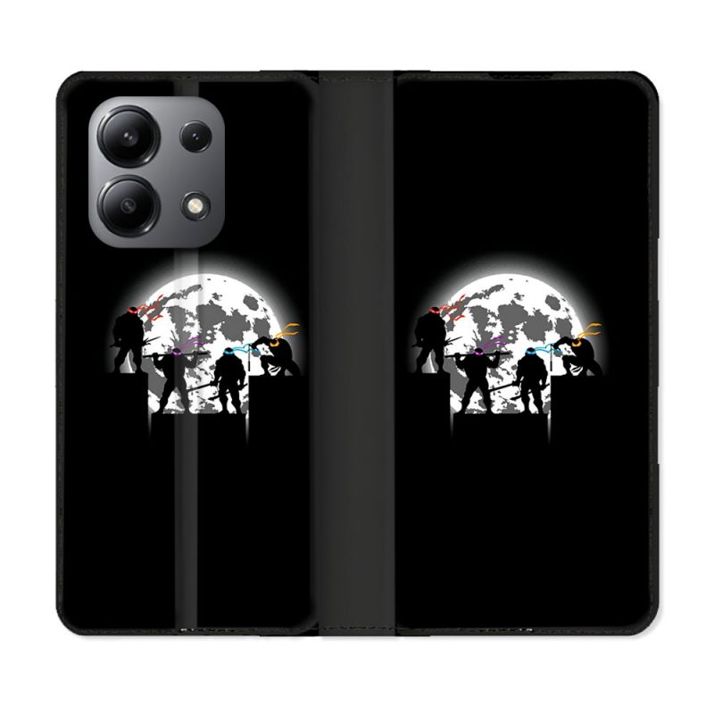 Housse Cuir Portefeuille Pour Xiaomi Redmi Note 13 4G Tortue Ninja Ombre