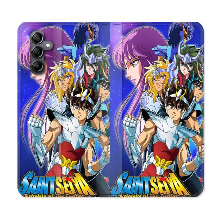 Housse Cuir Portefeuille Pour Samsung Galaxy A15 4G / 5G Les Chevaliers Du Zodiaque