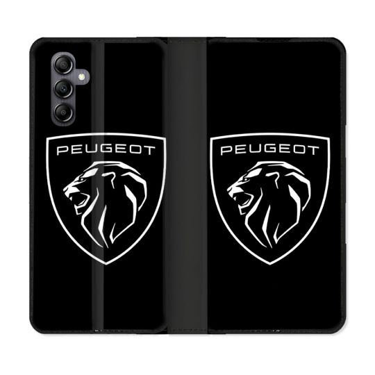 Housse Cuir Portefeuille Pour Samsung Galaxy A15 4G / 5G Peugeot
