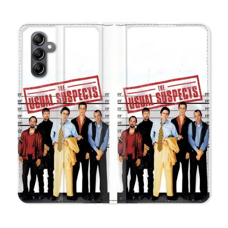 Housse Cuir Portefeuille Pour Samsung Galaxy A15 4G / 5G The Usual Suspect Affiche