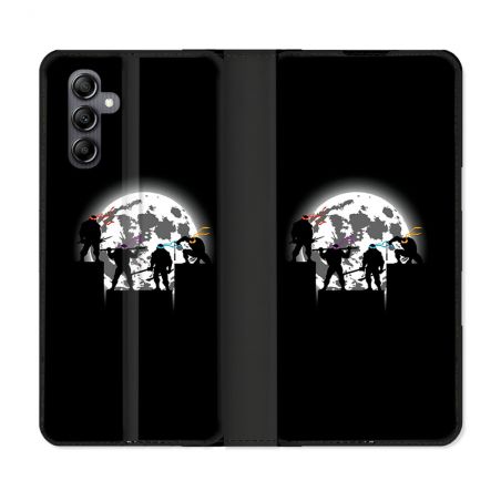 Housse Cuir Portefeuille Pour Samsung Galaxy A15 4G / 5G Tortue Ninja Ombre