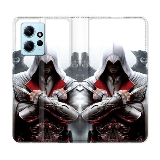 Housse Cuir Portefeuille Pour Xiaomi Redmi Note 12 4G Assassin Creed Mask