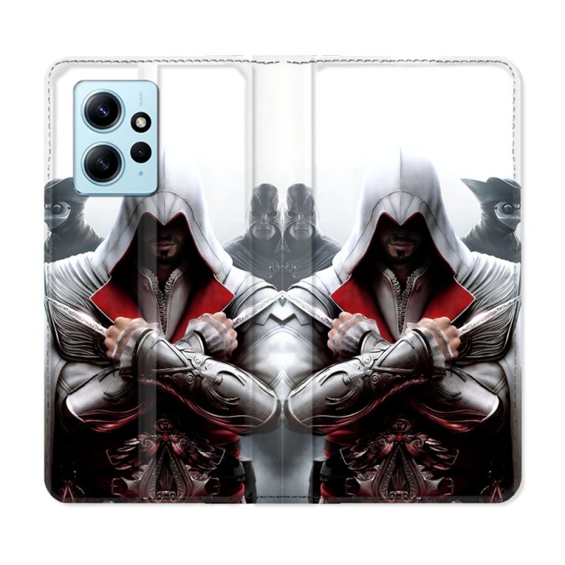 Housse Cuir Portefeuille Pour Xiaomi Redmi Note 12 4G Assassin Creed Mask