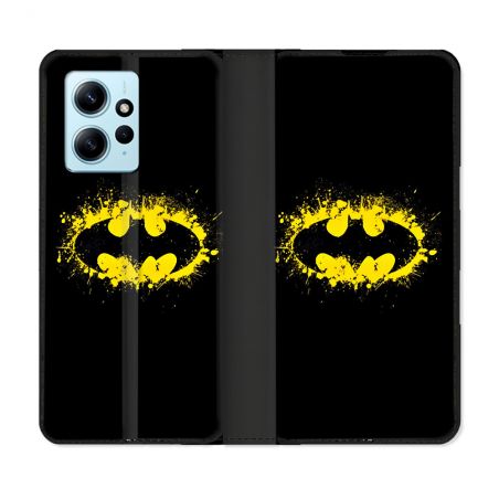 Housse Cuir Portefeuille Pour Xiaomi Redmi Note 12 4G Batman Logo