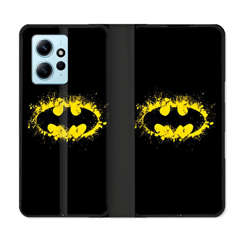 Housse Cuir Portefeuille Pour Xiaomi Redmi Note 12 4G Batman Logo