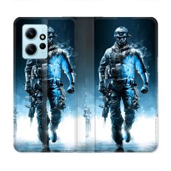 Housse Cuir Portefeuille Pour Xiaomi Redmi Note 12 4G Call Of Duty Guerrier
