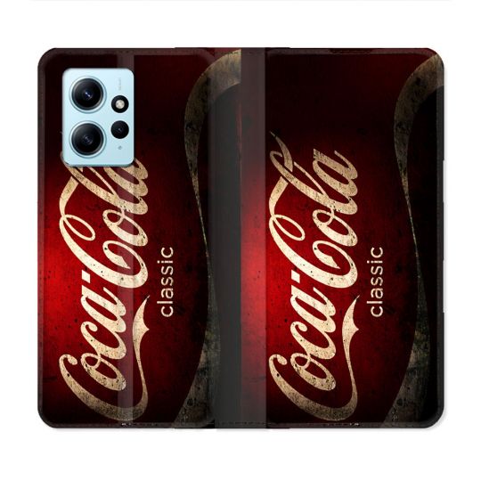 Housse Cuir Portefeuille Pour Xiaomi Redmi Note 12 4G Coca Cola Classique
