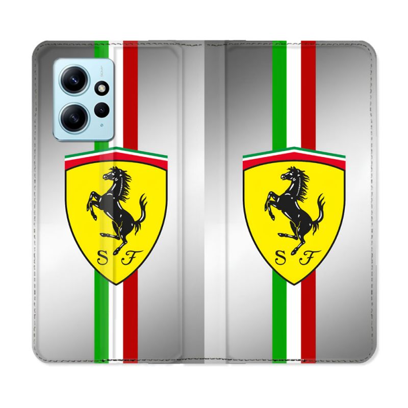 Housse Cuir Portefeuille Pour Xiaomi Redmi Note 12 4G Ferrari Ligne