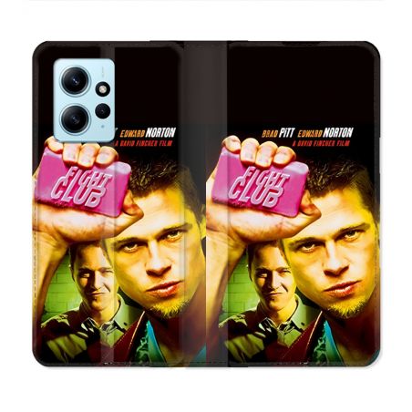 Housse Cuir Portefeuille Pour Xiaomi Redmi Note 12 4G Fight Club Affiche