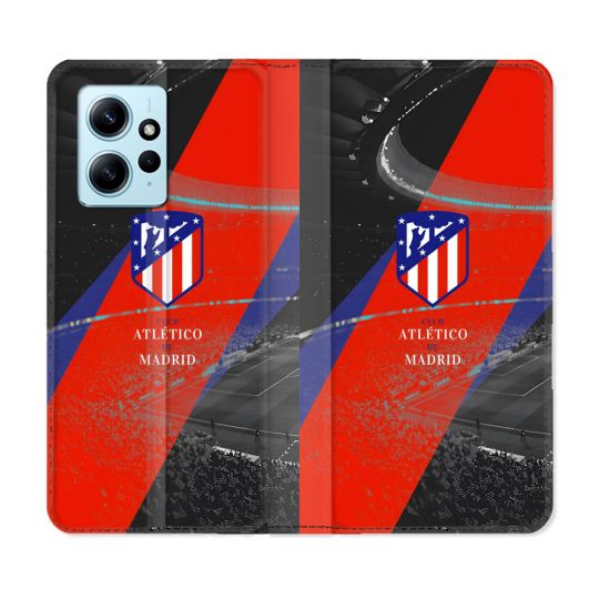 Housse Cuir Portefeuille Pour Xiaomi Redmi Note 12 4G Foot Athletico Madrid