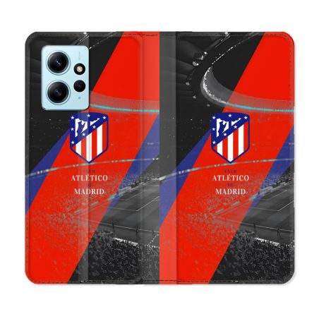 Housse Cuir Portefeuille Pour Xiaomi Redmi Note 12 4G Foot Athletico Madrid