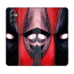 Housse Cuir Portefeuille Pour Samsung Galaxy A25 5G Deadpool Yeux