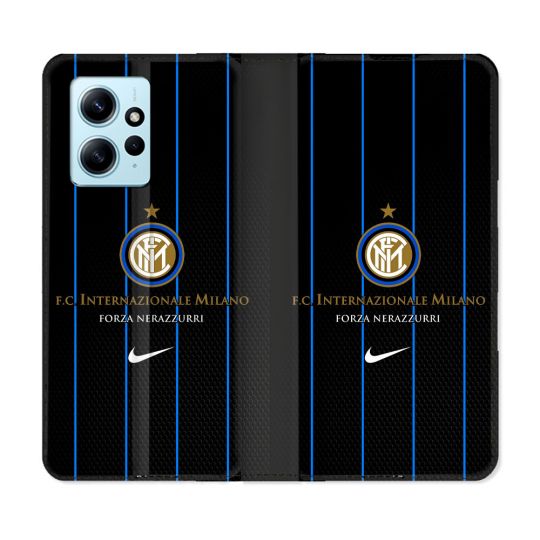 Housse Cuir Portefeuille Pour Xiaomi Redmi Note 12 4G Foot Inter Milan