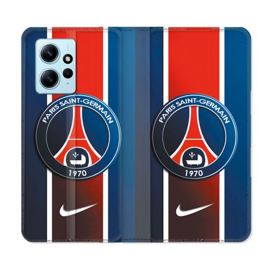 Housse Cuir Portefeuille Pour Xiaomi Redmi Note 12 4G Foot PSG 1970