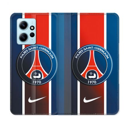 Housse Cuir Portefeuille Pour Xiaomi Redmi Note 12 4G Foot PSG 1970