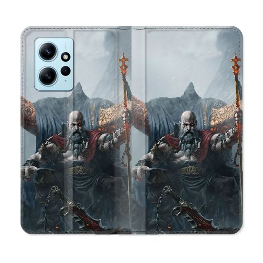 Housse Cuir Portefeuille Pour Xiaomi Redmi Note 12 4G Gof Of War
