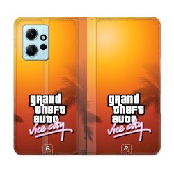 Housse Cuir Portefeuille Pour Xiaomi Redmi Note 12 4G GTA Vice City