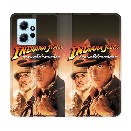 Housse Cuir Portefeuille Pour Xiaomi Redmi Note 12 4G Indiana Jones Affiche